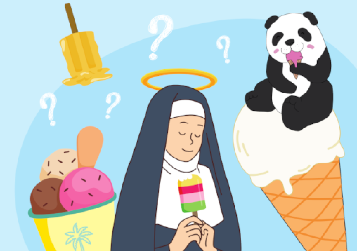 Quiz Juli 2026 zum Thema Speiseeis, Heilige Brigitta, Vanilleeis