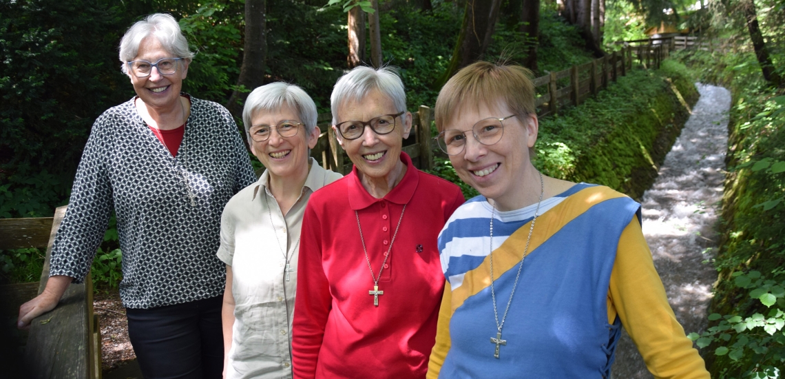 Gruppenfoto der vier Don Bosco Schwestern der Gemeinschaft in Baumkirchen