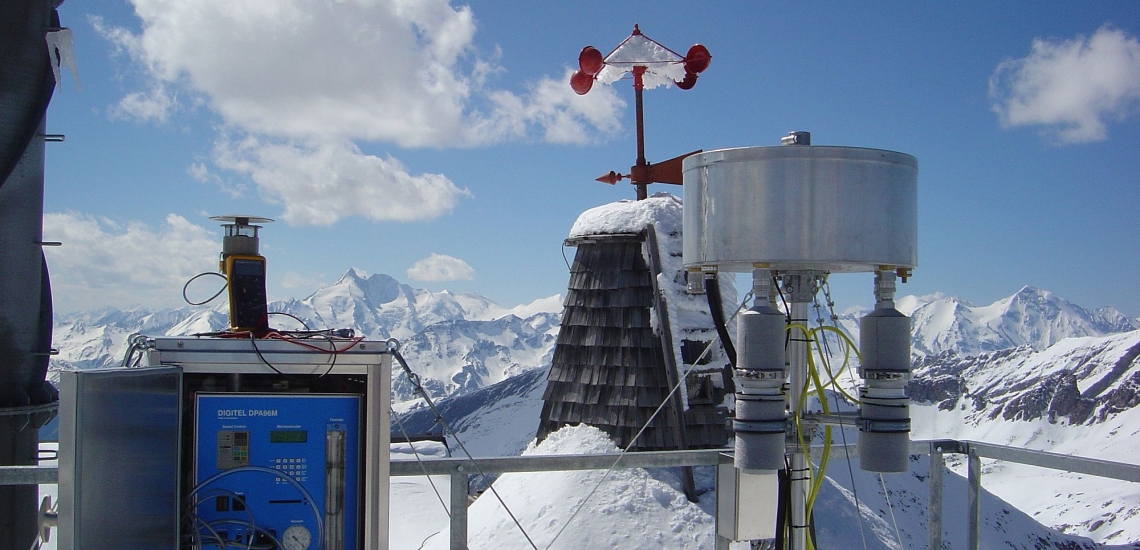 Observatorium Sonnblick mit Messgeräten 