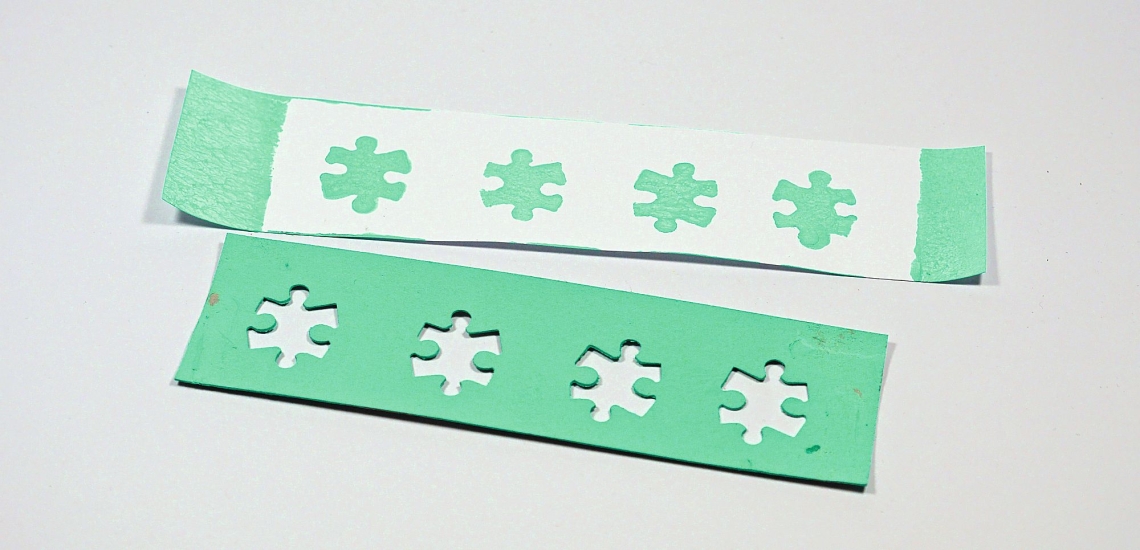 fertiges Lesezeichen mit Schablone