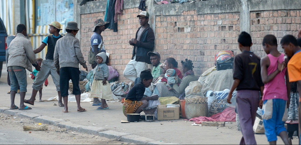 Straßenszene in Fianarantsoa auf Madagaskar 