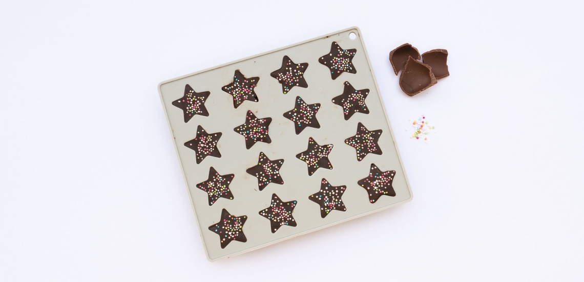 Schokosterne im Glas Schritt 1