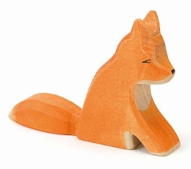 Fuchsfigur sitzend aus Holz